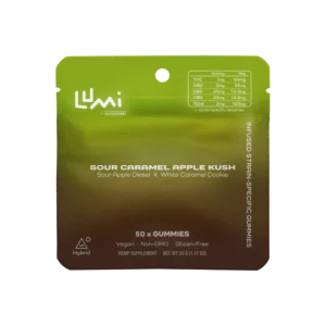 Lumi Gummies Sour Caramel Apple Kush Hybrid